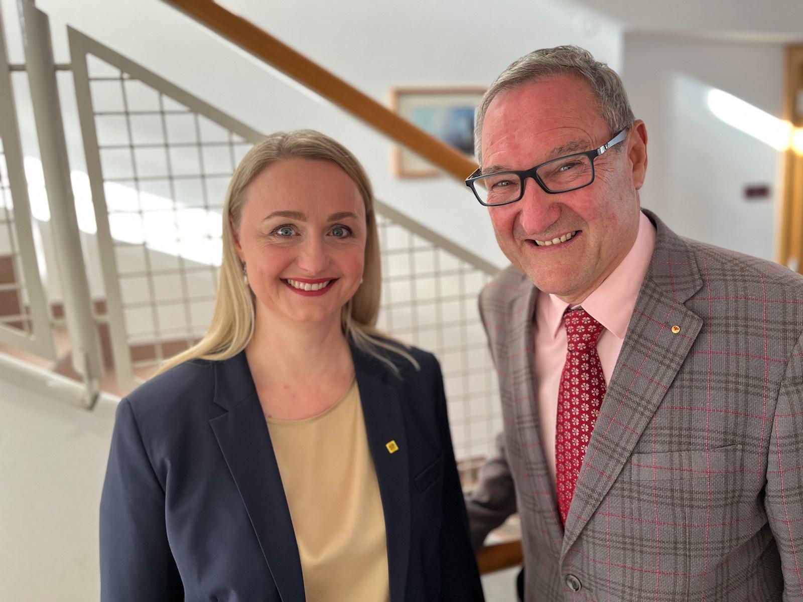 Landesdirektorin Ursula Muigg und Bezirksobmann Gerhard Seirer, Foto: Brugger