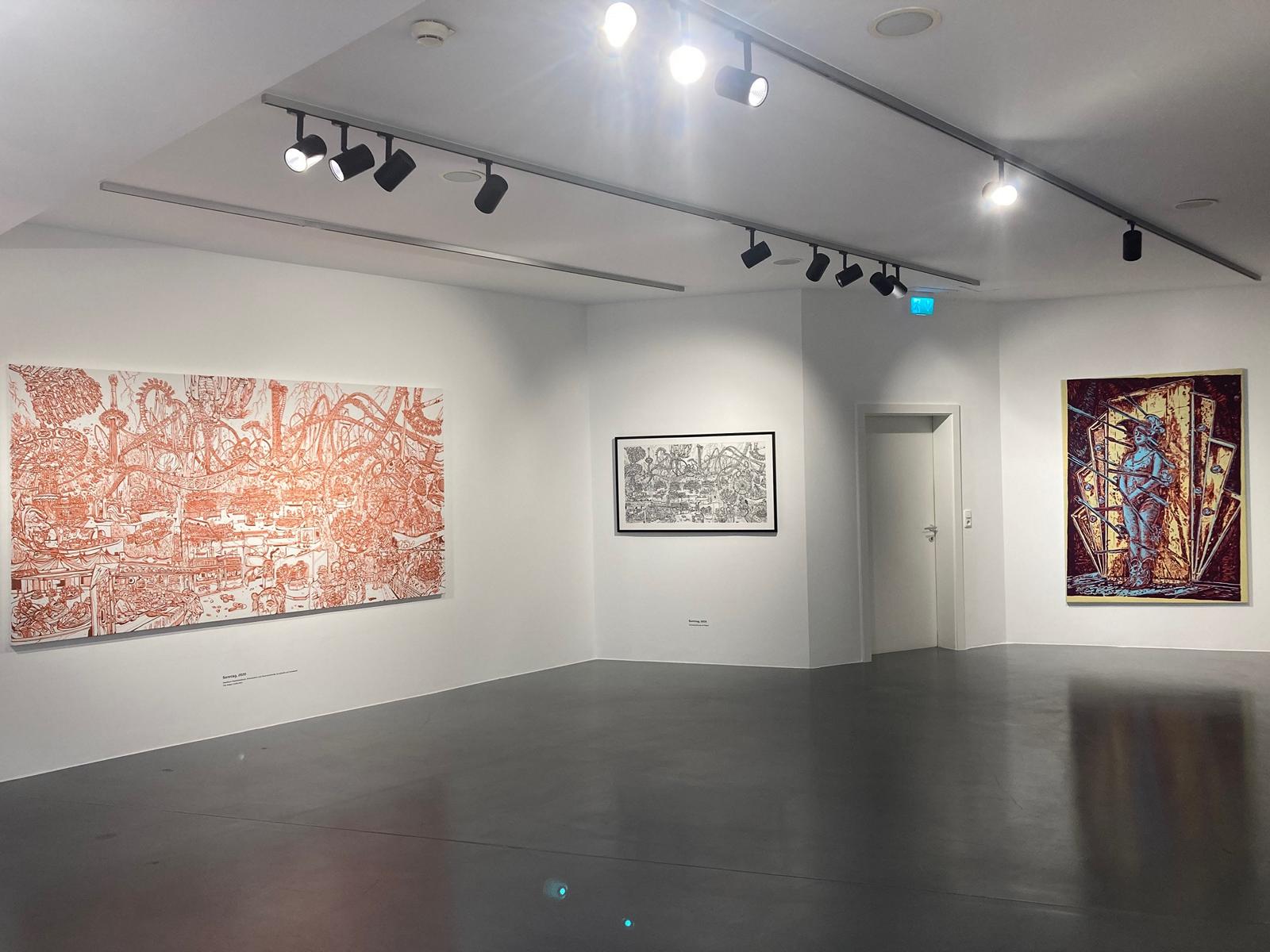 Die Arbeiten von Max Brenner im RLB Atelier Lienz. Foto: Stangl