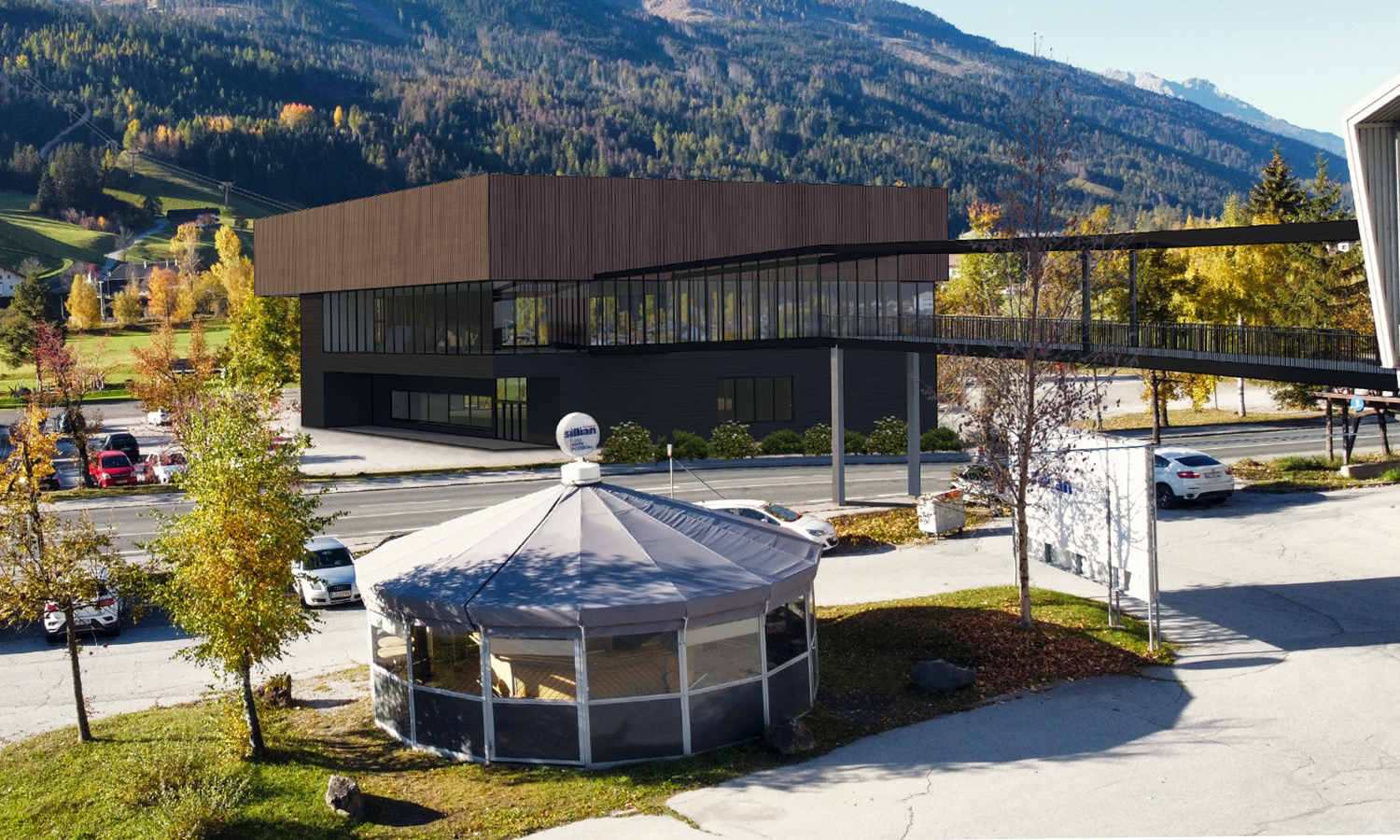 Geplante Talstation. Bild: Hochgruben Seilbahnen GmbH