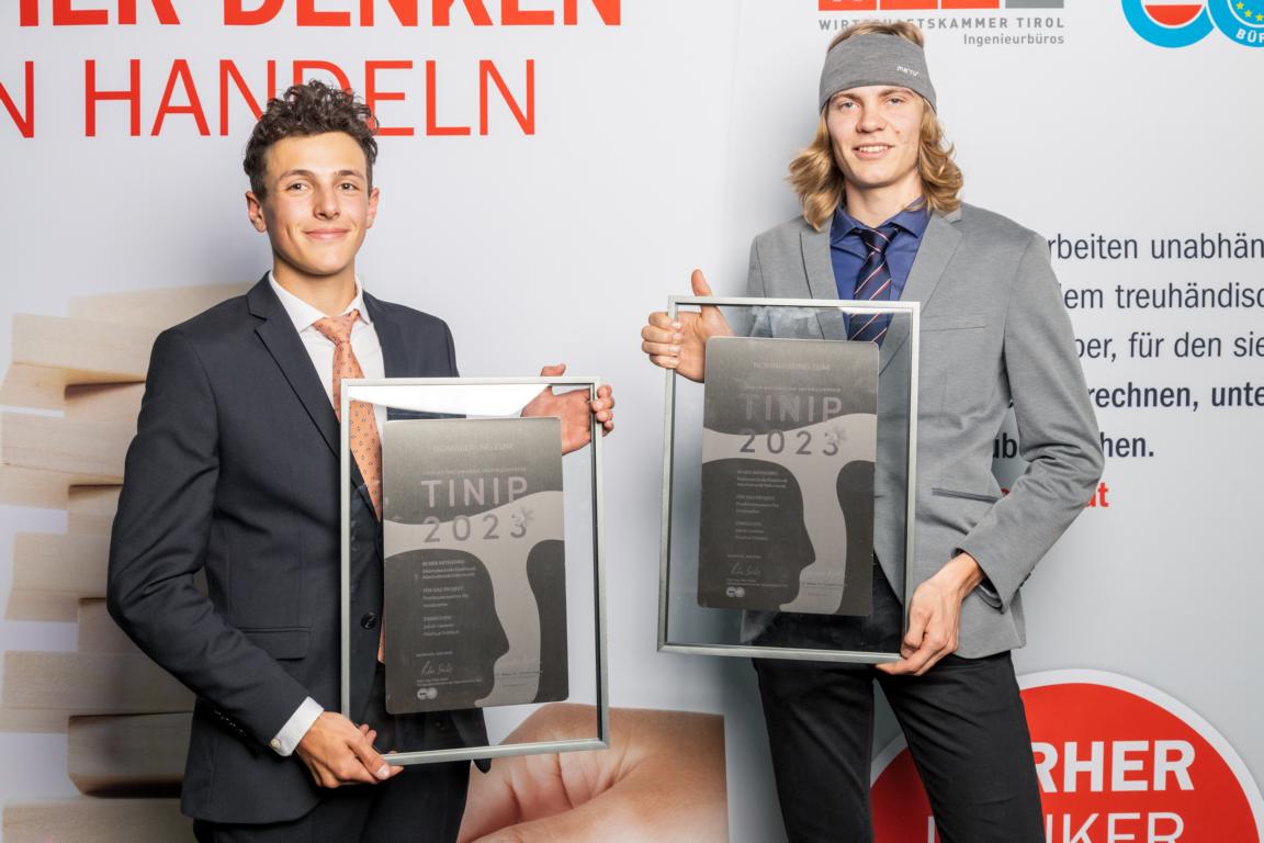 TINIP 2023 &ndash; Markus Fr&ouml;hlich und Jakob Lederer PHTL Lienz. Foto: WK Tirol