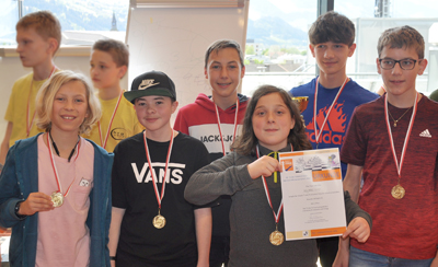 Rang 1 auch f&uuml;r diese Jungs vom BG/BRG LIenz (Unterstufe)