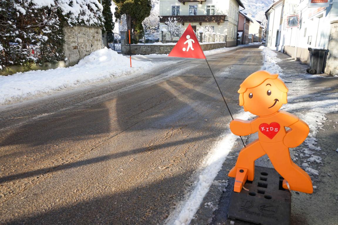 Street-Buddy im Einsatz in der Beda Weber-Gasse in Lienz. Foto: Stadt Lienz/Lenzer