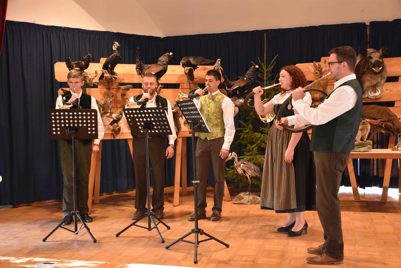 Die Lindner Jagdhornbl&auml;ser sind bei solchen Anl&auml;ssen sehr beliebt.