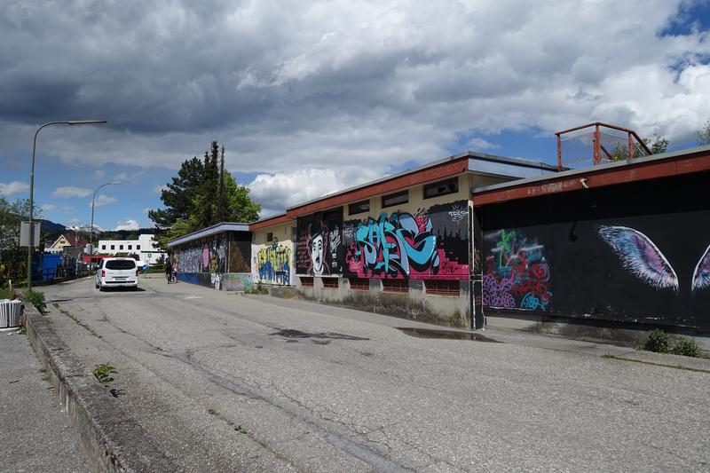 Am Gel&auml;nde des alten Spittaler Hallenbads entsteht ein 900 m2 gro&szlig;er Skatepark.