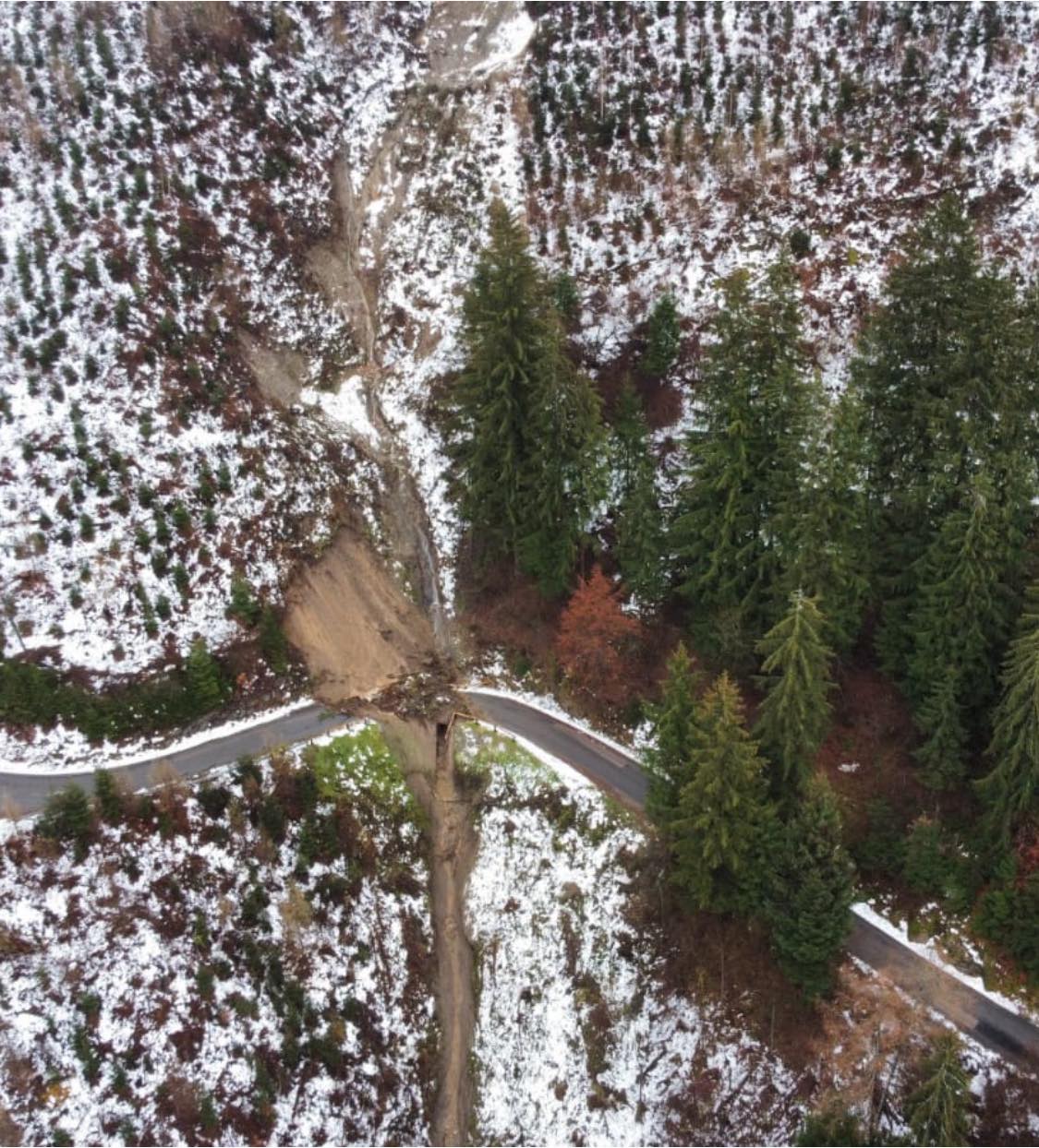 Hangrutschung in der Ortschaft Siflitz bei Kleblach-Lind