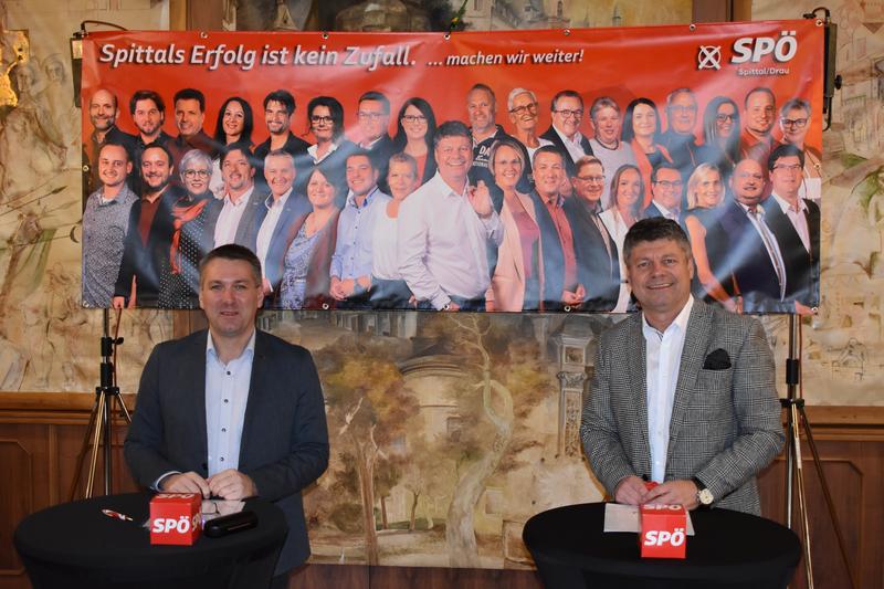 Der amtierende B&uuml;rgermeister Gerhard Pirih (re. mit Vize-Bgm. Andreas Unterrieder) leitet seit acht Jahren die Geschicke der Lieserstadt. Foto: SP&Ouml; Spittal