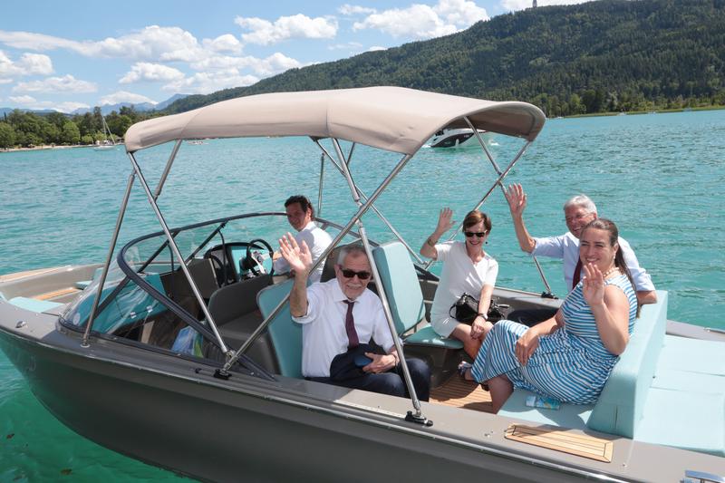Bundespr&auml;sident auf W&ouml;rtherseetour. Foto: LPD/ Weyand