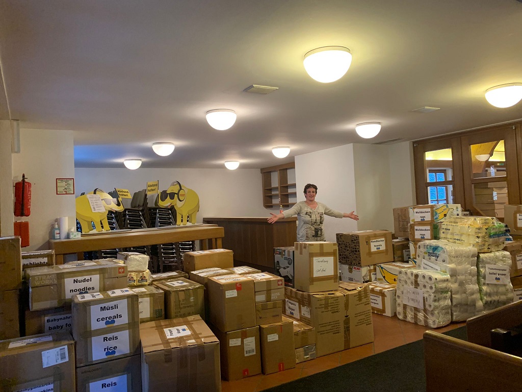 De 25. Lkw in Richtung Ukraine war zum Gro&szlig;teil mit G&uuml;tern aus der Drautaler Gemeinde beladen.