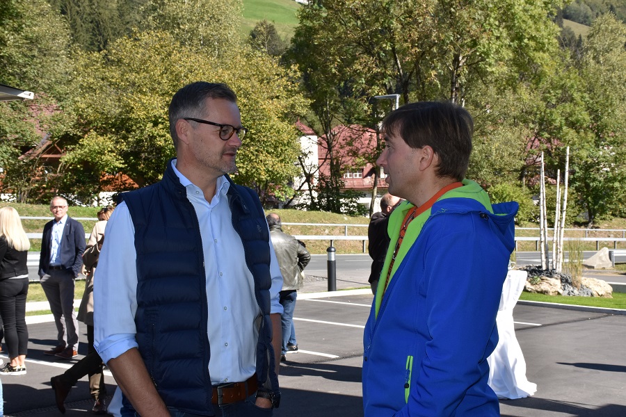 Architekt Bernd Elwischer und J&uuml;rgen Hasslacher.