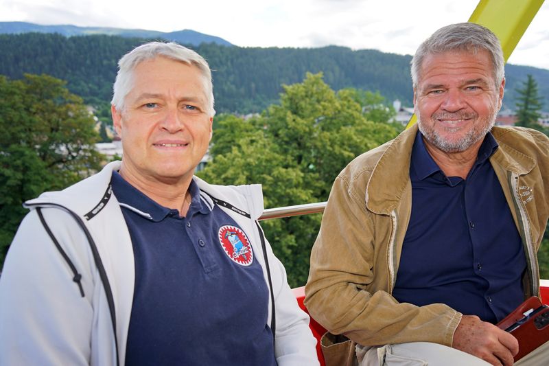 Betreiber Klaus Kucher, B&uuml;rgermeister Gerhard K&ouml;fer und Gemeinderat Adi Lackner (von links)