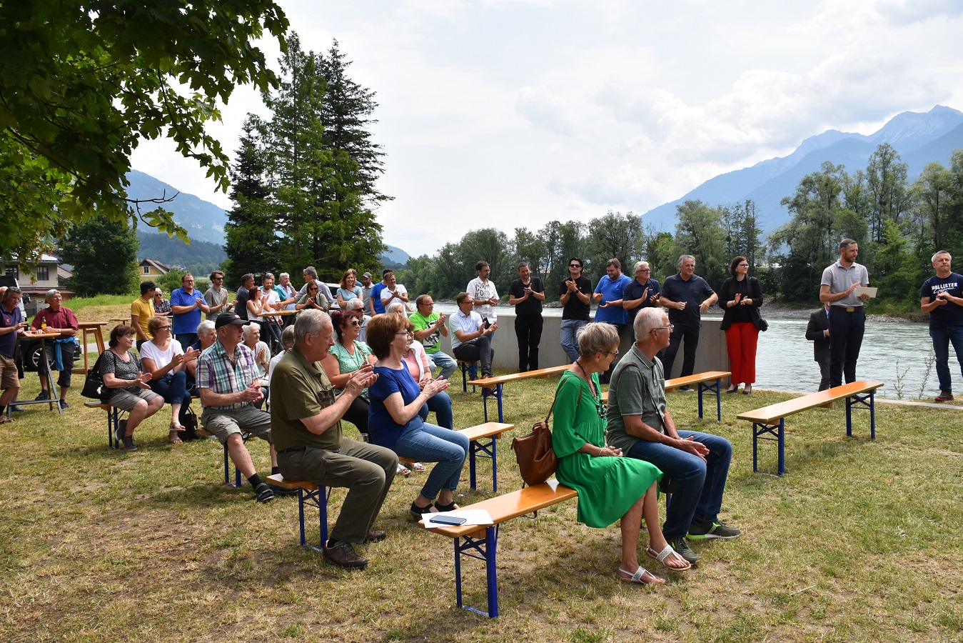 Einweihungsfeier des Hochwasserschutz in Oberdrauburg.