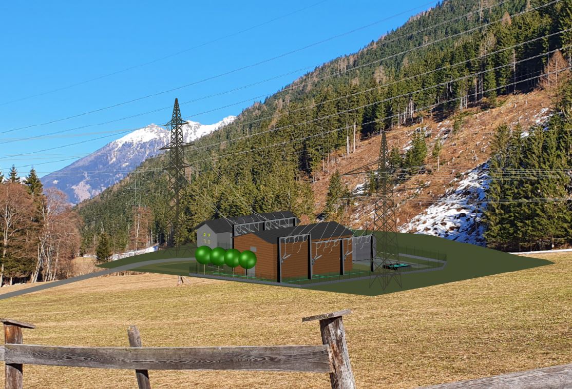 &Uuml;ber das neue Umspannwerk werden die Gemeinden des Oberen M&ouml;lltals versorgt. Visualisierung: Kelag