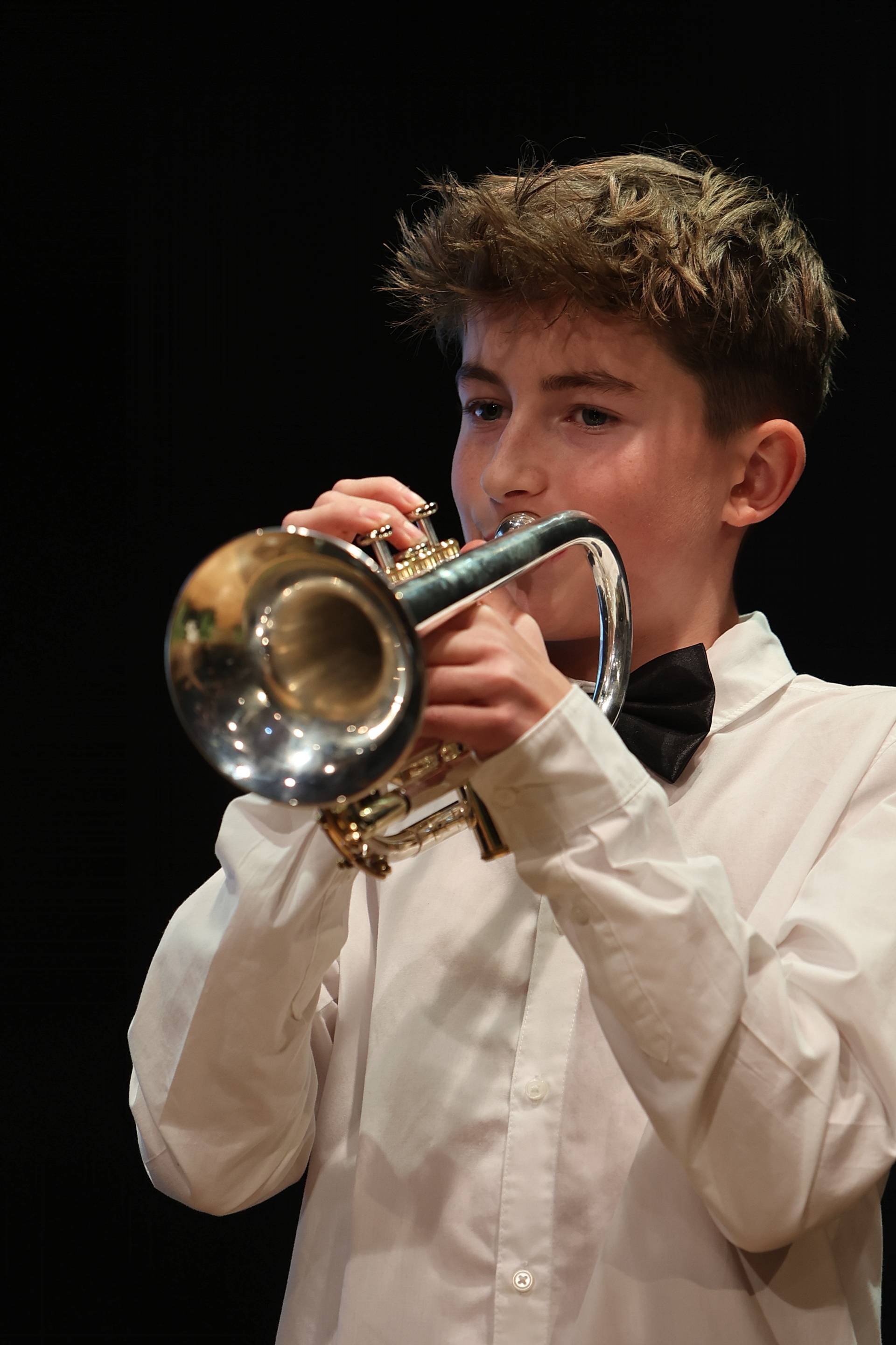 Tobias Landsfried wechselte bei seinem Auftritt zwischen Trompete und Kornett. (Fotos: Kiwanisclub Lienz)
