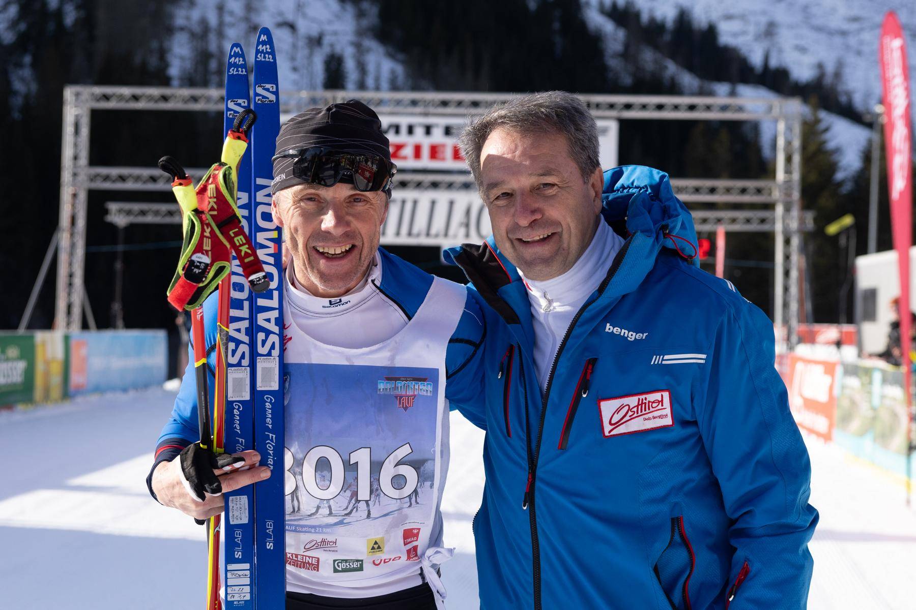 OK-Chef Franz Theurl (rechts) mit Langlauf-Urgestein Norbert Ganner. Foto: Expa Pictures
