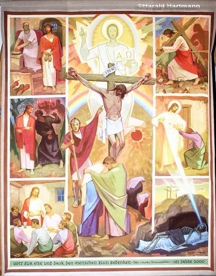 Das Fastentuch in Maria Bichl (Lendorf) wurde vom Spittaler K&uuml;nstler Peter Brandst&auml;tter geschaffen. Foto: Hartmann