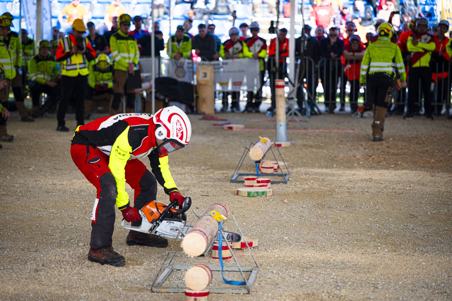 Pr&auml;zision und Geschick war gefragt bei der Weltmeisterschaft der Waldarbeit in Slowenien.