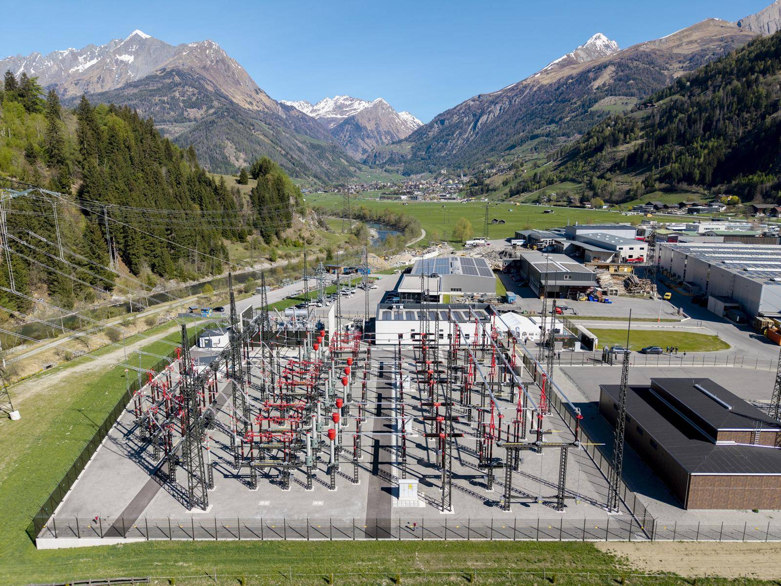 Umspannwerk Matrei von oben Foto: Martin Lugger