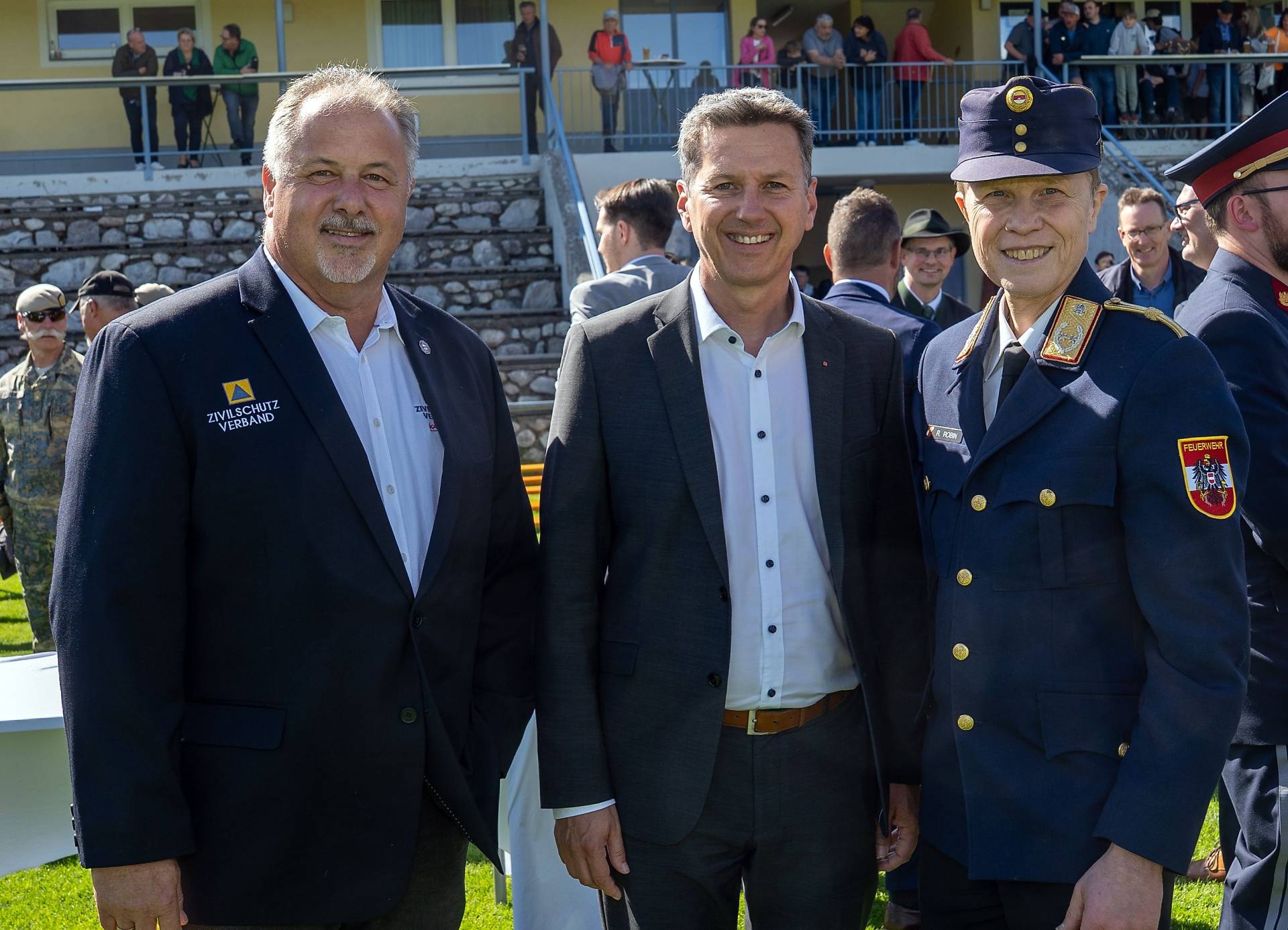 V. l.: Harald Geissler; LH Daniel Fellner und Rudolf Robin