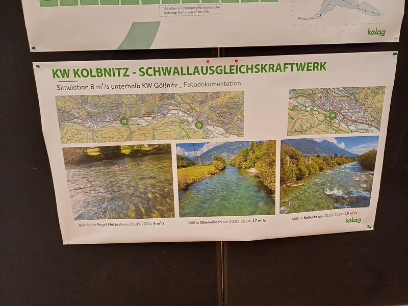 Im September wurde die Restwassermenge im Falle einer Verwirklichung des Kraftwerks simuliert.