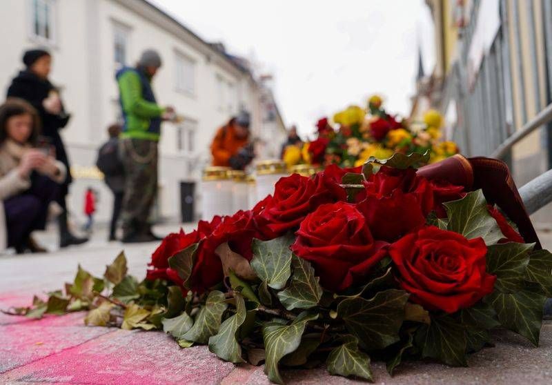 K&auml;rnten trauert: Messerattentat in Villach. Tiefe Anteilnahme am Tatort. Foto: LPD K&auml;rnten/Vouk