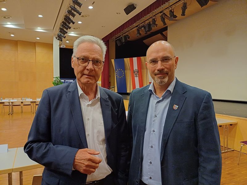Felbertauern AG-Chef Mag. Karl Poppeller und Bgm. Mag (FH) Josef Zoppoth.