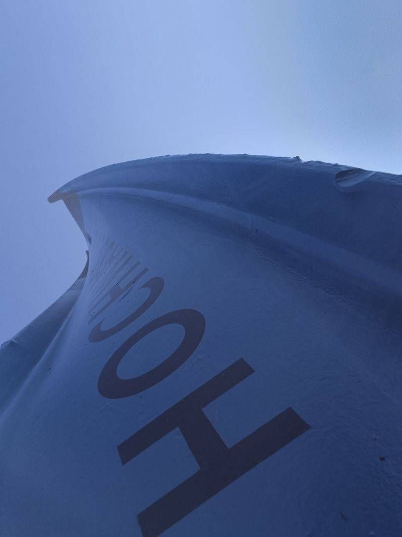 Die Blaue Markierung zeigt den H&ouml;chststand des Hochwassers 2018.