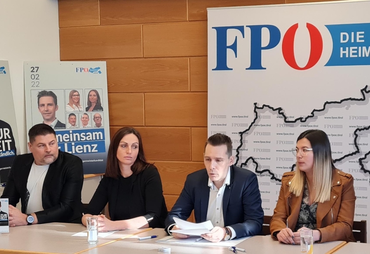 FP&Ouml; Lienz geht mit neuer Liste in Gemeinderatswahl