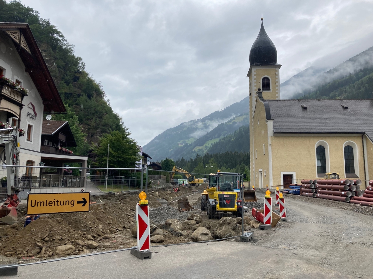 In Huben entsteht neuer Halteplatz f&uuml;r Linienbusse