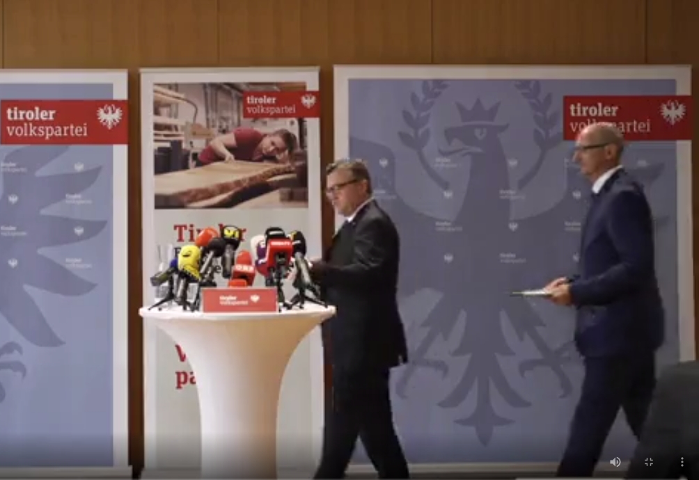 Landeshauptmann Platter k&uuml;ndigt R&uuml;ckzug an