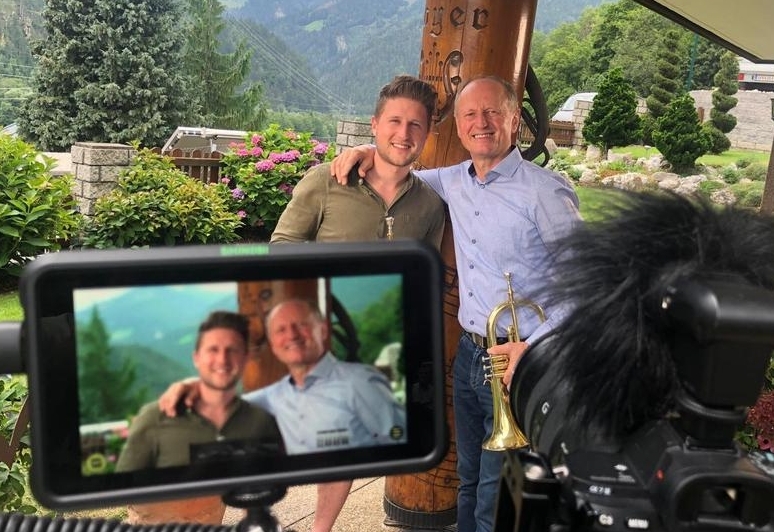 Kamerateam bei Huby Mayer 