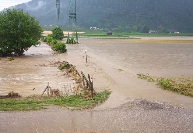 Extreme Regenmengen in K&auml;rnten