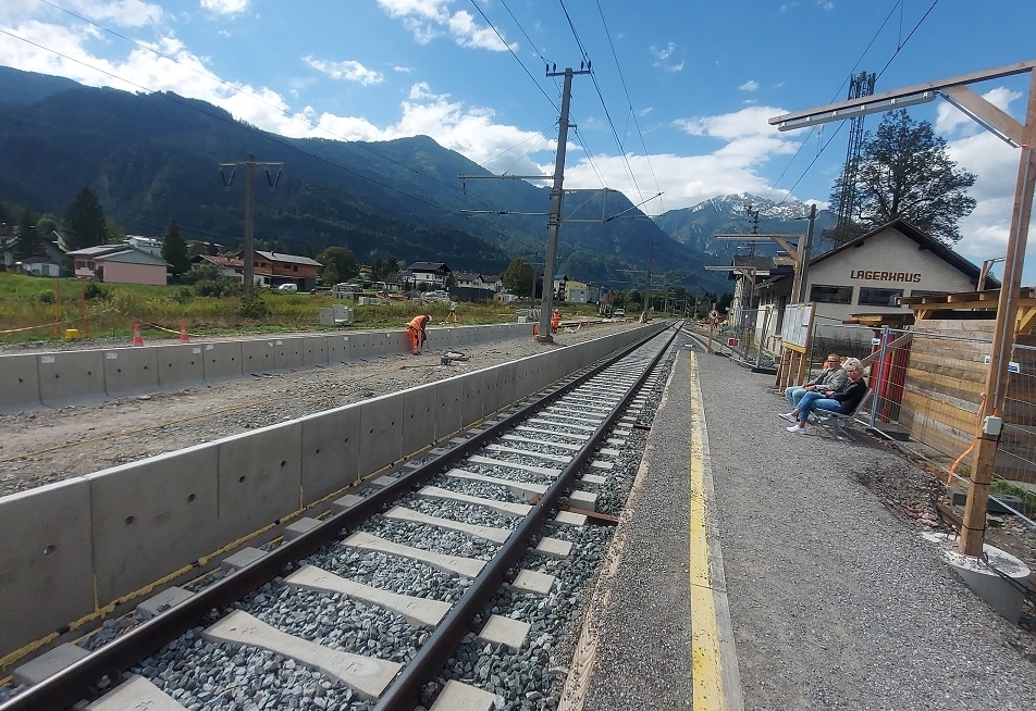 Bauarbeiten am Bahnhof Oberdrauburg