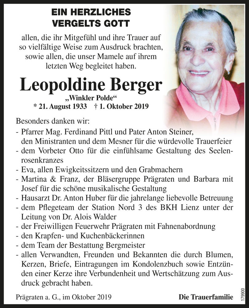 Leopoldine Berger 