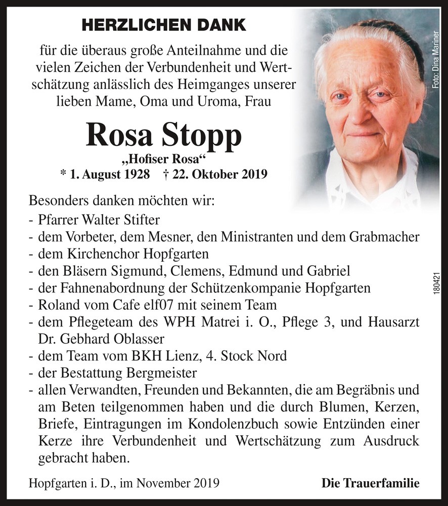Rosa Stopp