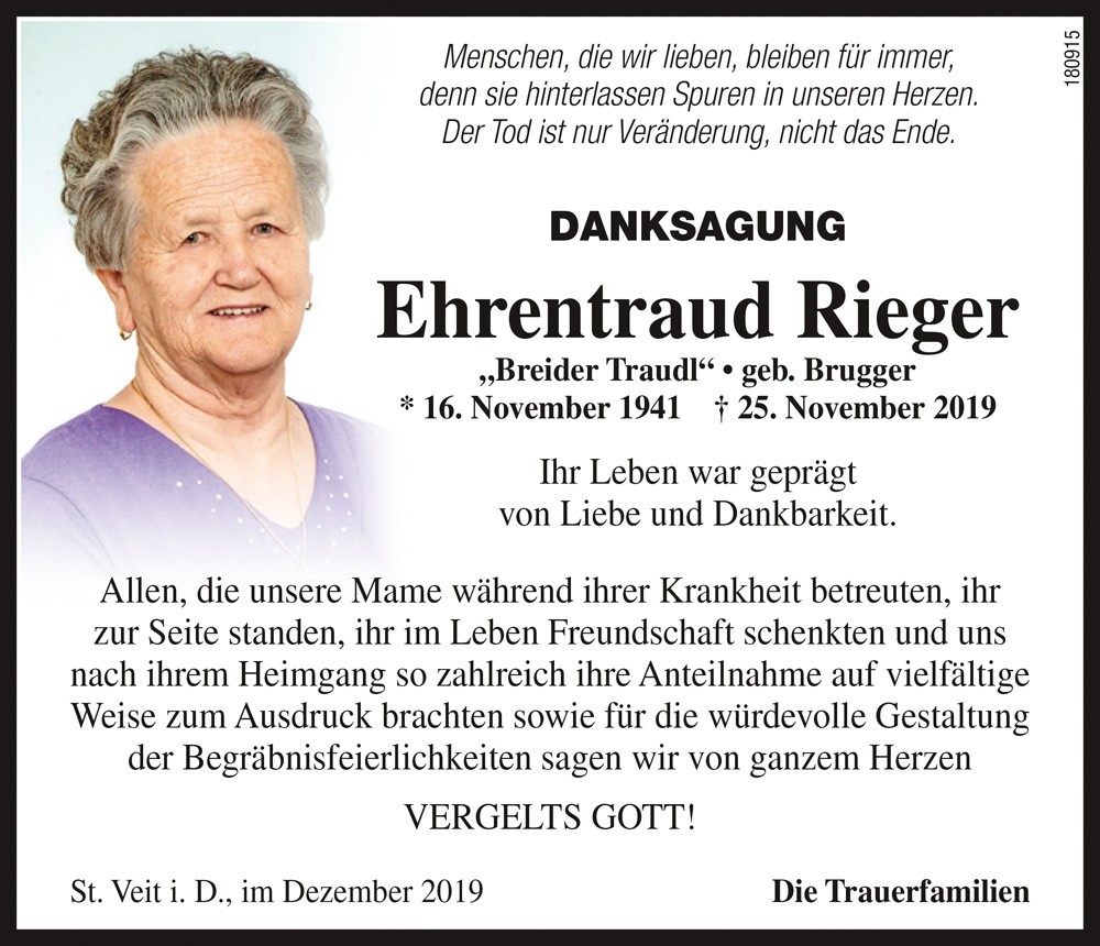 Ehrentraud Rieger, vlg. Breider