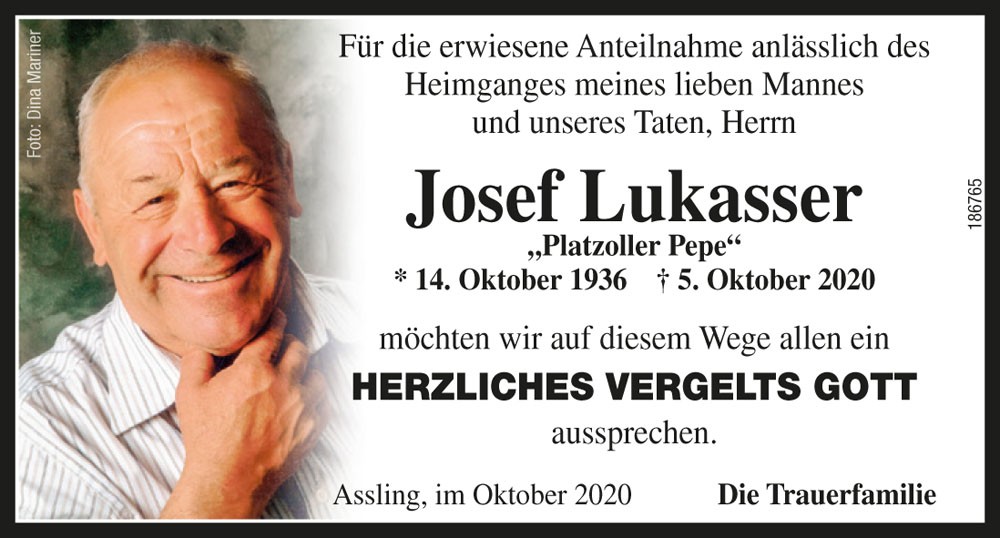 Josef Lukasser, vlg. Platzoller