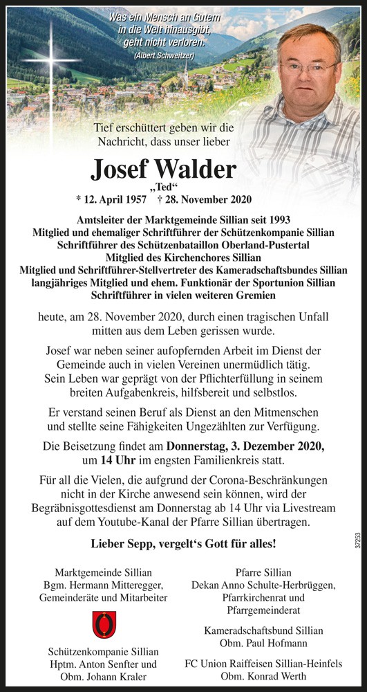 Josef Walder  vlg.T&auml;dler