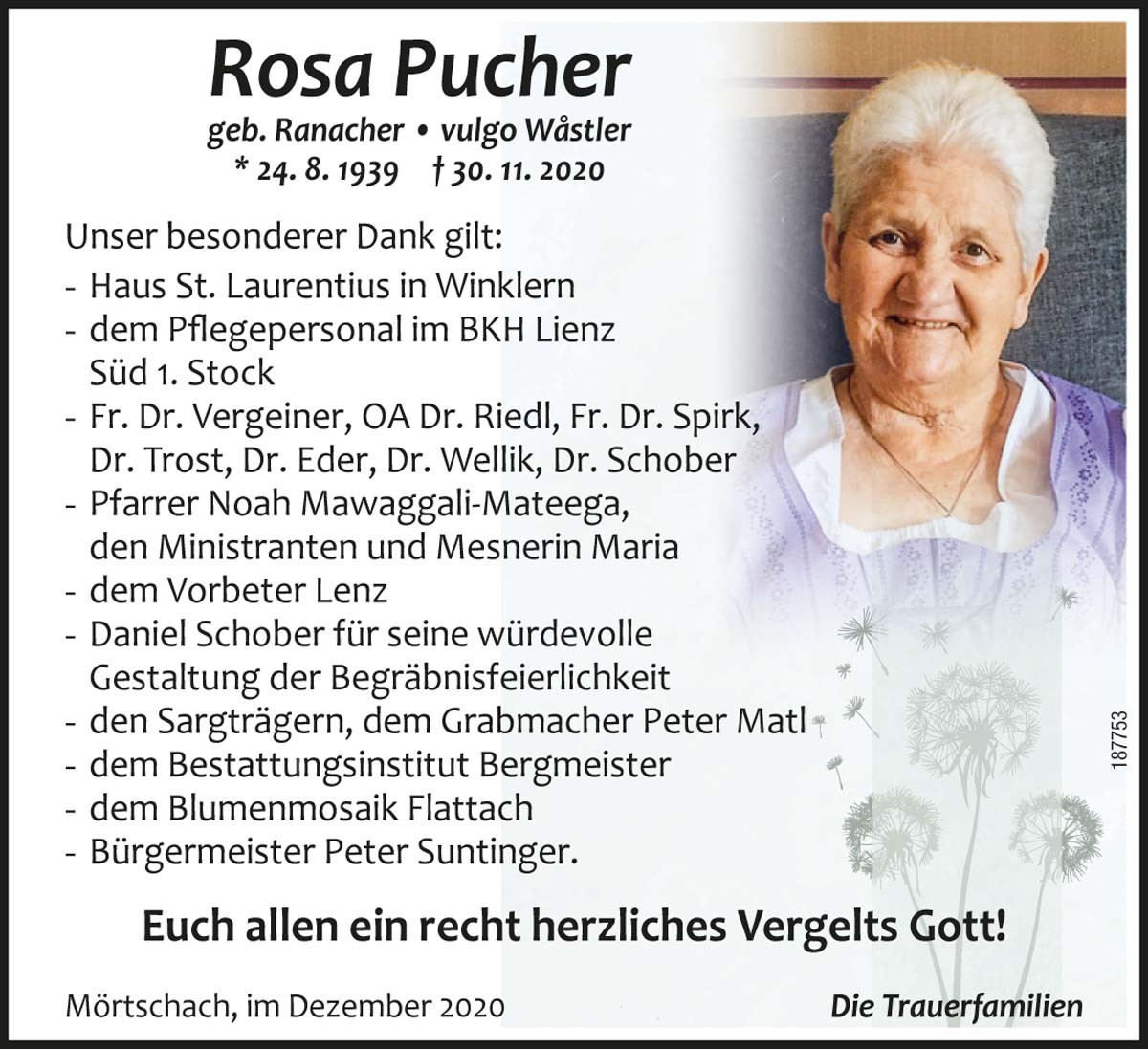 Rosa Pucher, vlg. Wastler