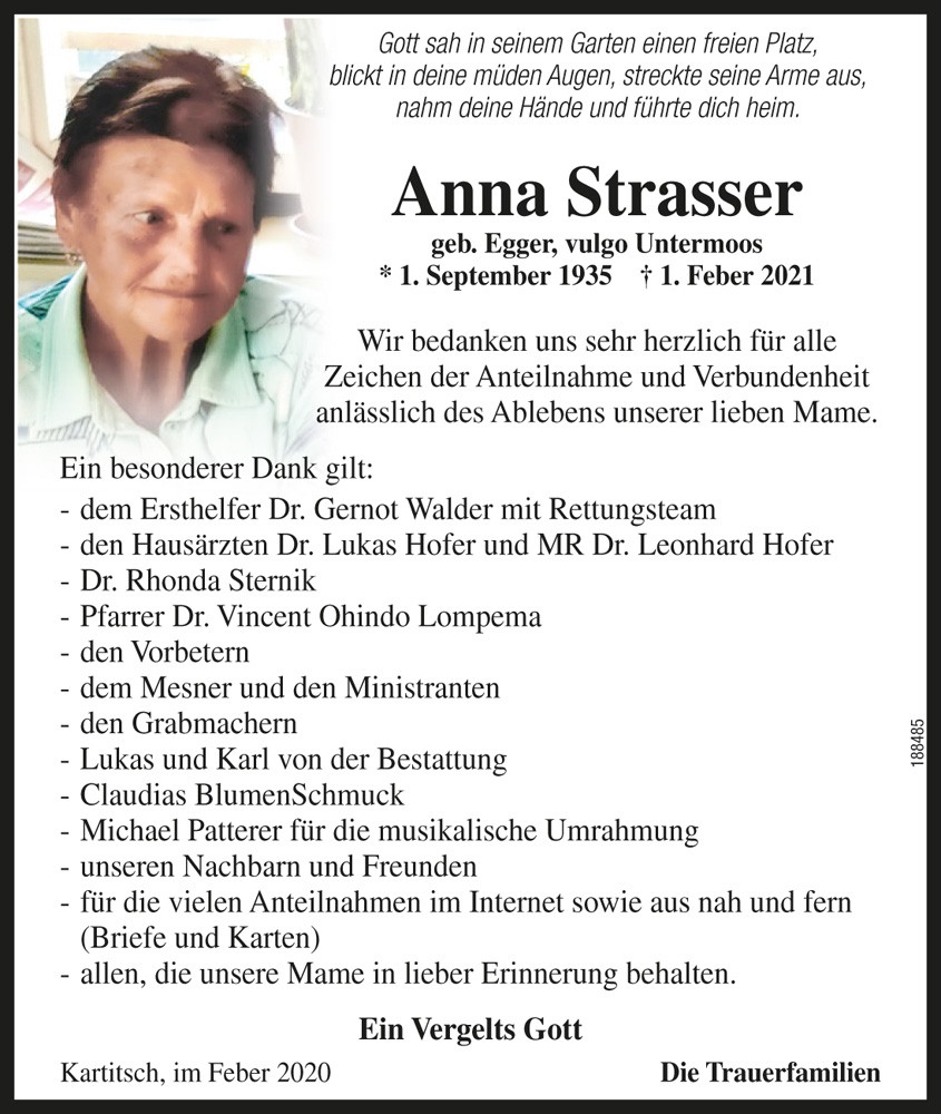 Anna Strasser, vlg. Untermoos