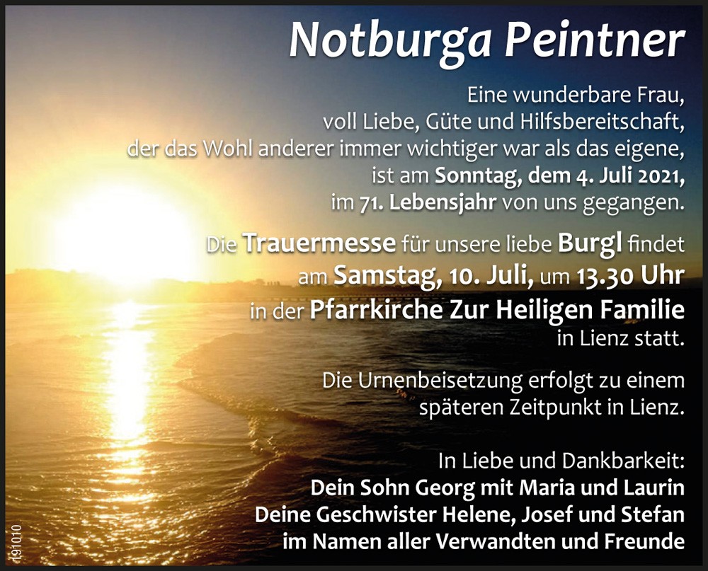 Notburga Peintner "Tischler Burgl" 