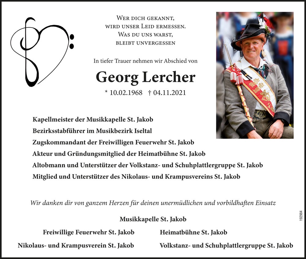 Georg Lercher, vlg. Stinlis