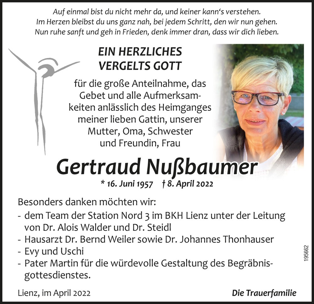 Gertraud Nu&szlig;baumer, geb. Resei