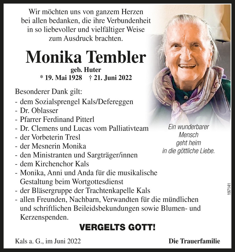 Monika Tembler, geb. Huter