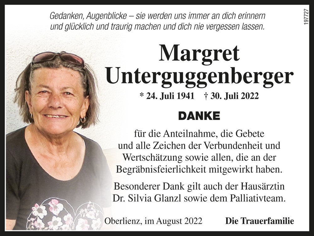 Margret Unterguggenberger, geb. Obkircher