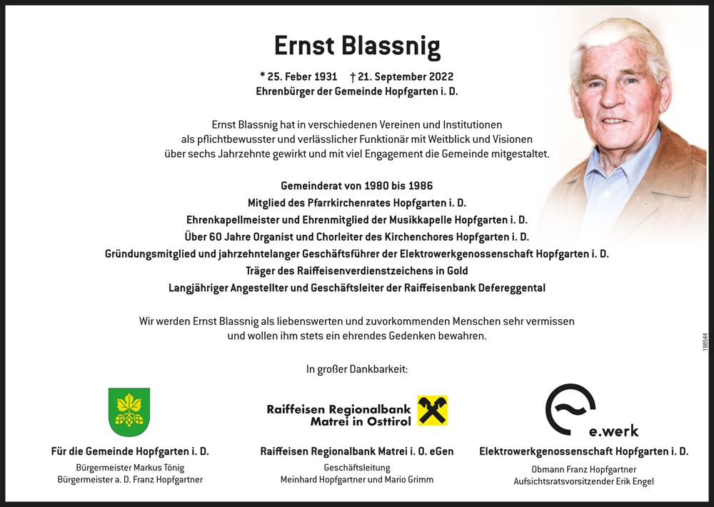 Ernst Blassnig, "Rasner"