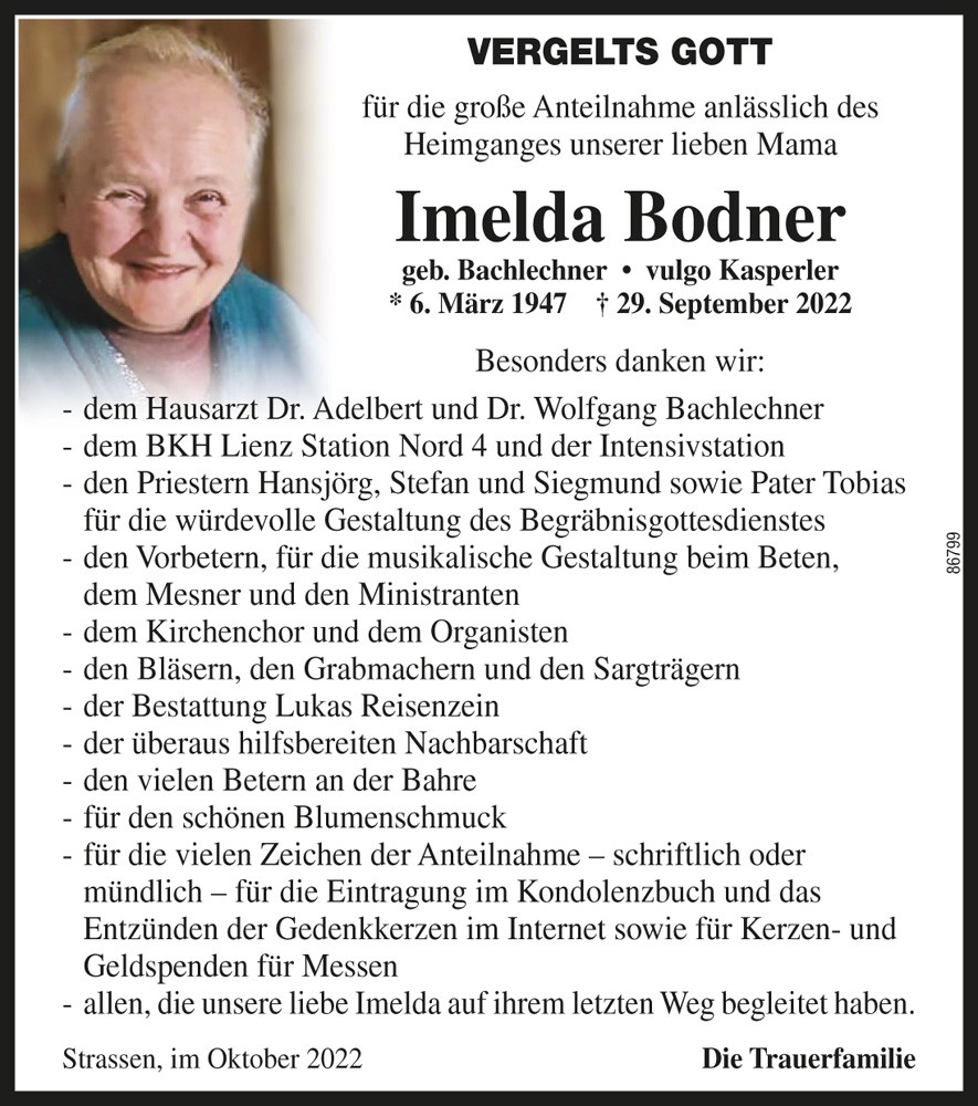 Imelda Bodner vlg. Kasperler 