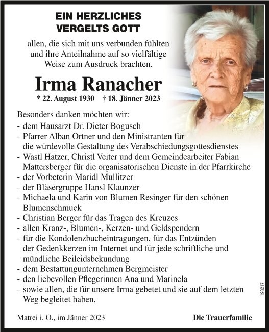 Irma Ranacher