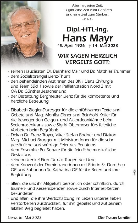 Dipl.-HTL-Ing. Hans Mayr