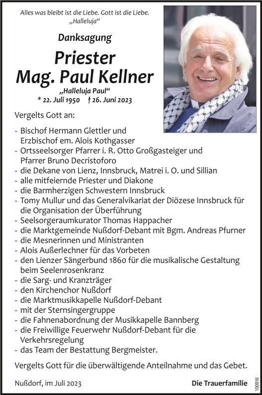 Priester Mag. Paul Kellner