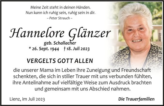 Hannelore Gl&auml;nzer